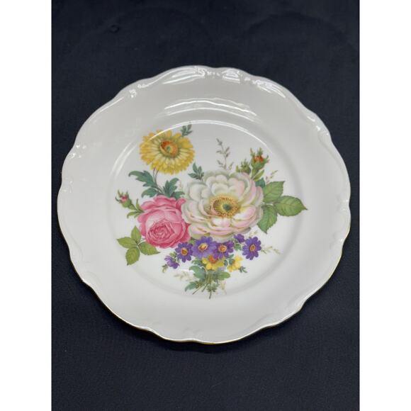 Vintage Gloria Fine Porcelain Bayreuth 10" Dinner Plate – West Germany – Floral - Picture 1 of 11